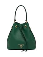 Prada Saffiano Leather Bucket Bag - Green
