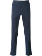 Pt01 - Plain Chinos - Men - Cotton/spandex/elastane - 50, Blue, Cotton/spandex/elastane