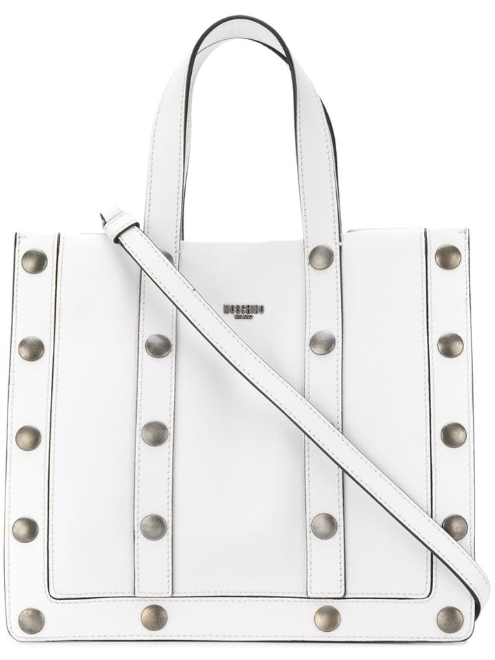 Moschino Studded Tote Bag - White