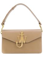 Jw Anderson Ash Logo Purse With Chain - Brown