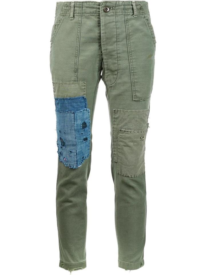 Greg Lauren 'gl1 Slim-fit Army' Trousers, Women's, Size: 1, Green, Cotton