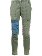 Greg Lauren 'gl1 Slim-fit Army' Trousers, Women's, Size: 1, Green, Cotton
