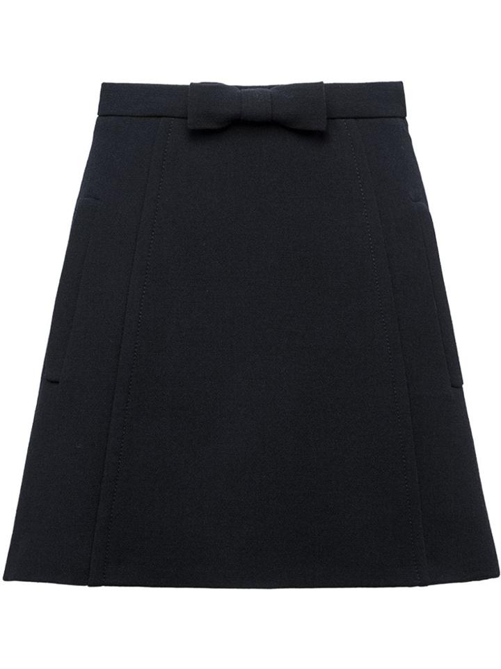 Miu Miu A-line Bow Skirt - Blue