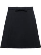 Miu Miu A-line Bow Skirt - Blue