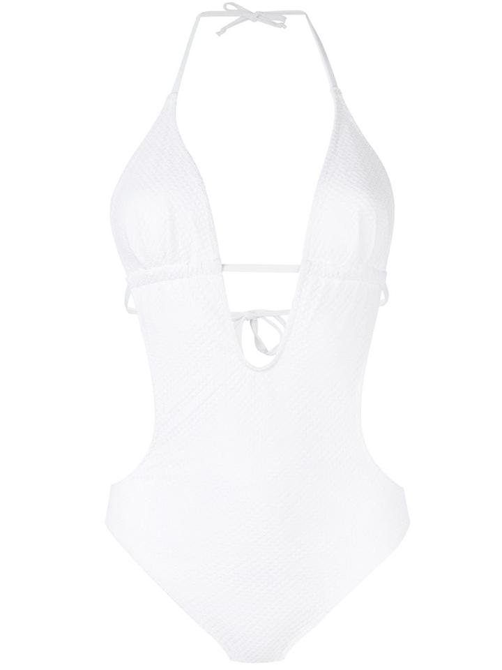 Sumarie 'opera' Swimsuit, Women's, Size: Large, White, Spandex/elastane