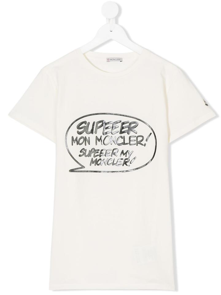 Moncler Kids Speech Bubble Print T-shirt - White