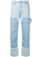 Marcelo Burlon County Of Milan Cropped High-waist Jeans - Blue