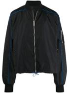 Unravel Project Drawstring Bomber Jacket - Black