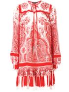Alexander Mcqueen - Paisley Print Dress - Women - Silk - 38, Women's, Red, Silk