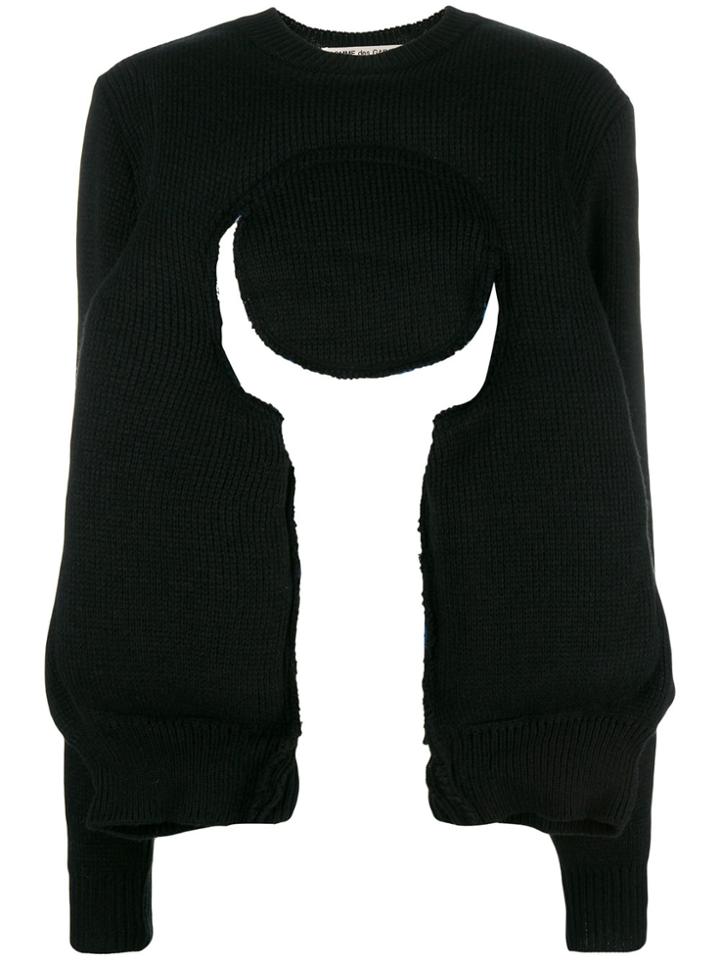 Comme Des Garçons Cut-out Sweater - Black