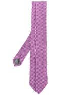 Salvatore Ferragamo Eolo Micro Print Tie - Pink & Purple