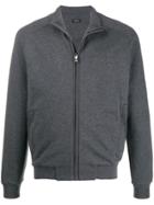 Z Zegna Zip Front Sweatshirt - Grey