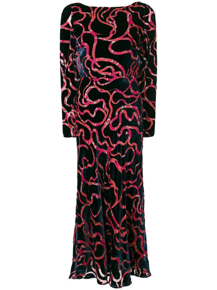 Saloni Saloni Fw181729 690 Snakes Natural (vegetable)->cotton - Blue