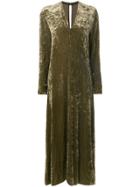 Forte Forte Velvet Maxi Dress - Green
