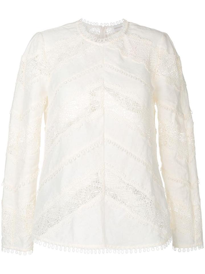 Zimmermann Crochet Detail Blouse - Neutrals
