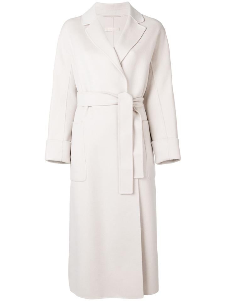 Max Mara Wool Single Breasted Coat - Grey