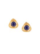Chanel Pre-owned 1995 Cut-out Stone Earrings - Gold