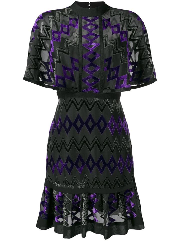 Three Floor Sweet Caroline Flared Dress - Black