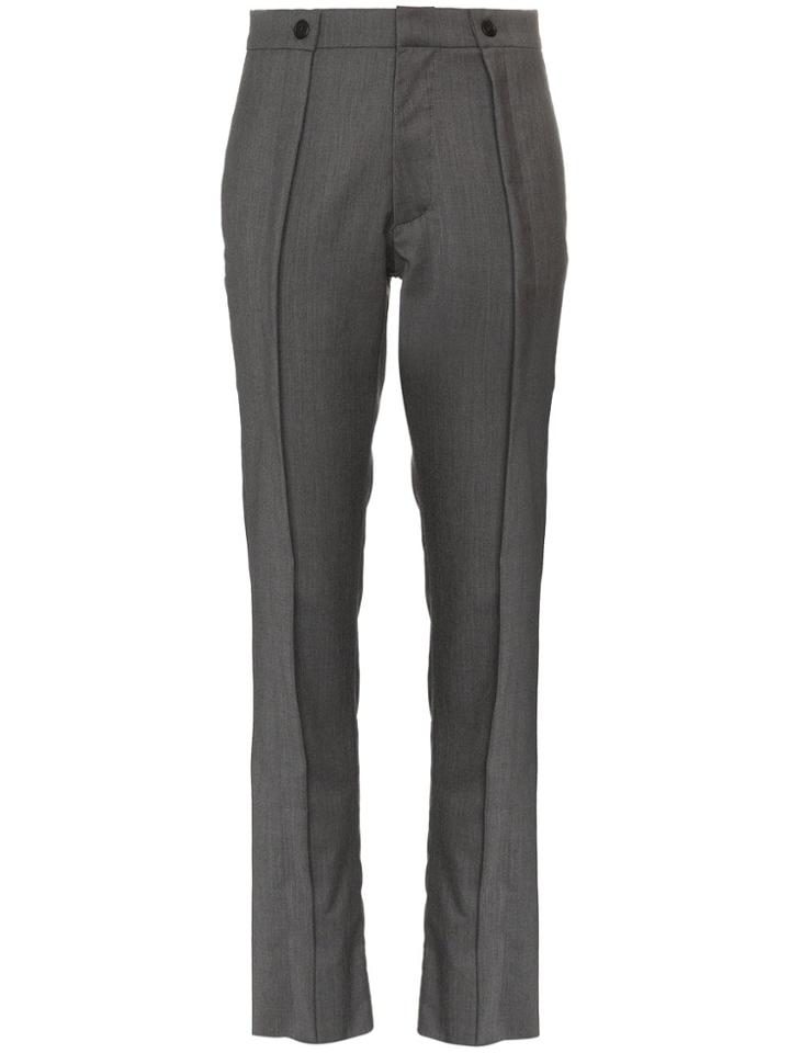 Delada Mid-rise Trousers With Pleat - Grey
