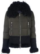 Moncler 'kikilia' Jacket, Women's, Size: 2, Green, Feather Down/polyamide/virgin Wool