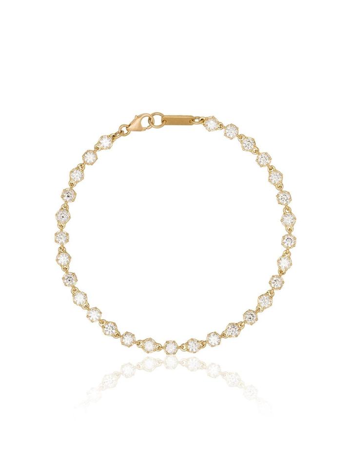 Jade Trau 18k Yellow Gold And Diamond Penelope Bracelet - Metallic