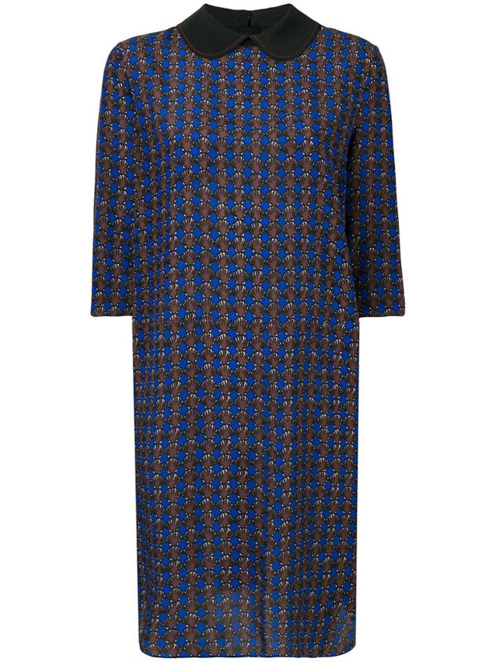 Marni Micro-pattern Dress - Blue