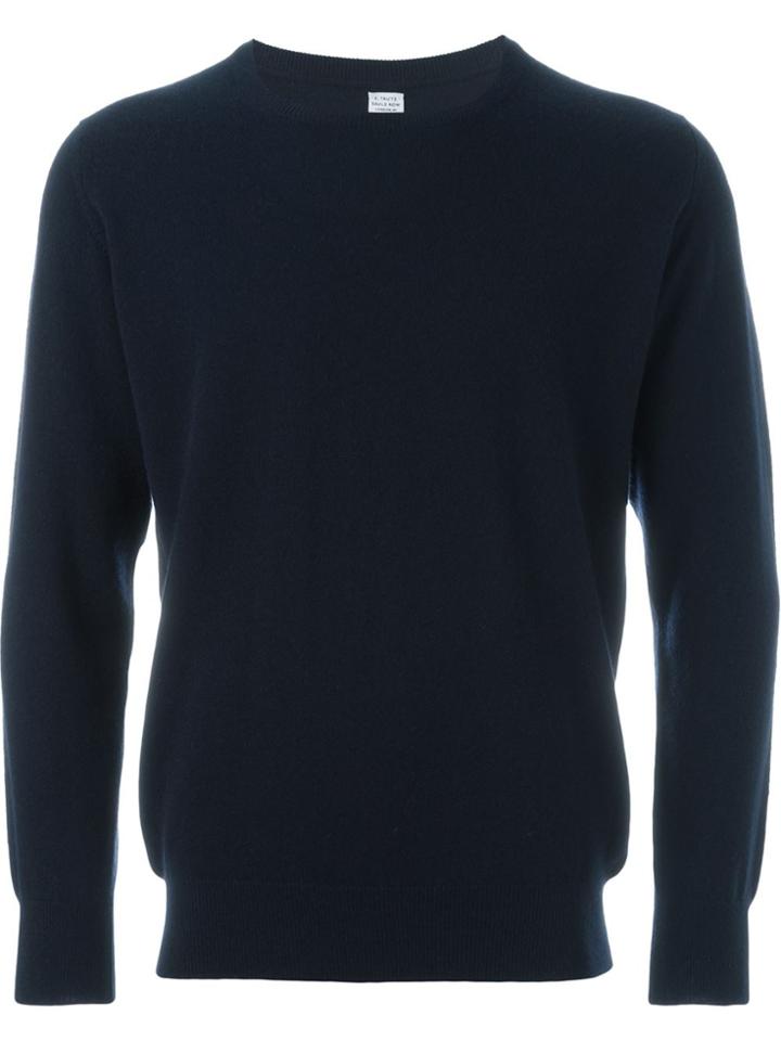 E. Tautz Cashmere Crew Neck Jumper - Blue