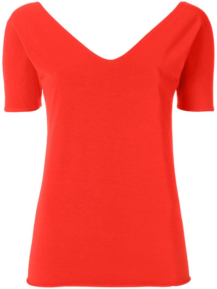 Stefano Mortari V-neck T-shirt - Red