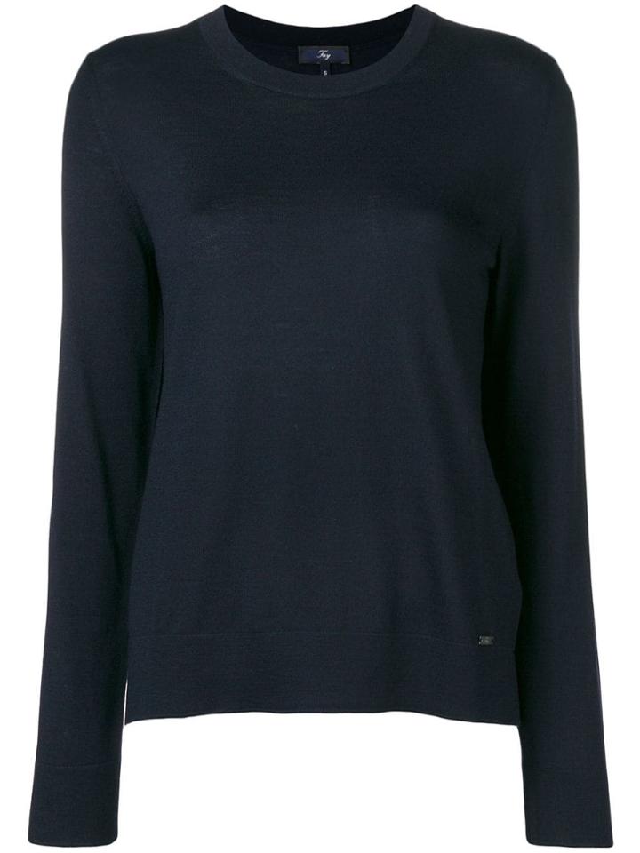 Fay Fine Knit Sweater - Blue
