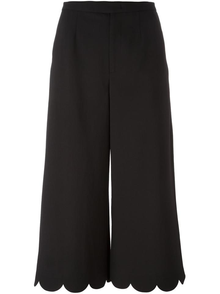 Red Valentino Cropped Scallop Detail Pants