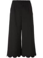 Red Valentino Cropped Scallop Detail Pants