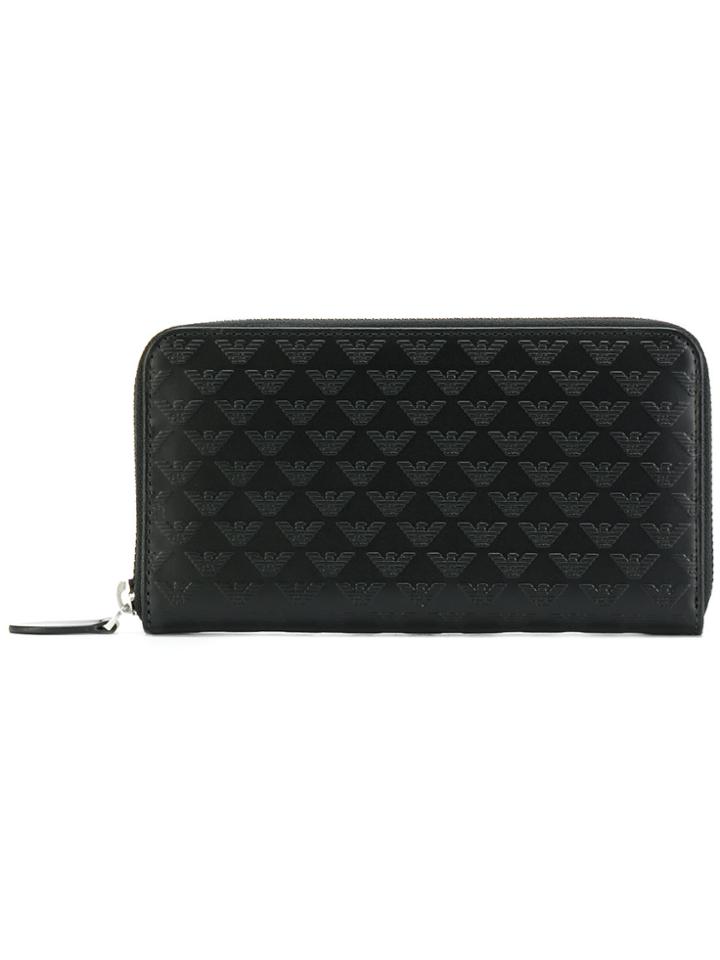 Emporio Armani Zipped Logo Wallet - Black