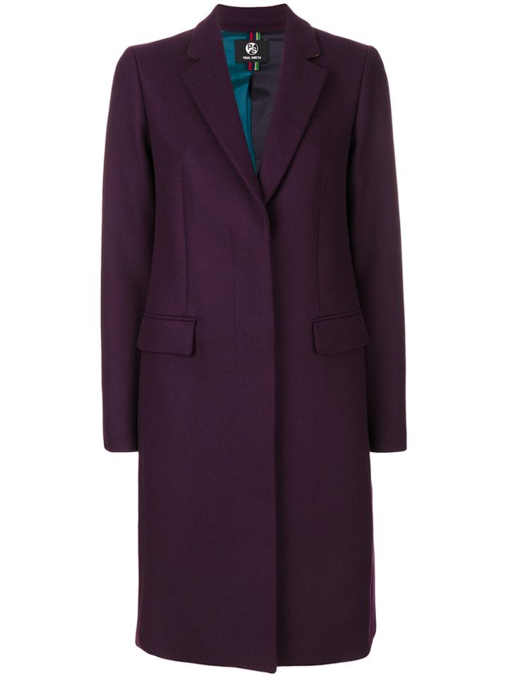 Ps By Paul Smith Single Breasted Coat - Pink & Purple
