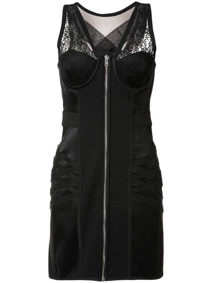 Alexander Wang Bustier Mini Dress, Women's, Size: 2, Black, Nylon/polyurethane/polyester/silk