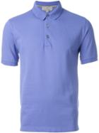 Canali Classic Polo Shirt, Men's, Size: 56, Blue, Cotton/spandex/elastane