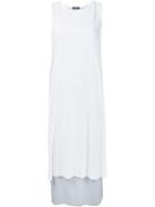 Loveless - Long Layered Tank Dress - Women - Polyester/rayon - 36, White, Polyester/rayon