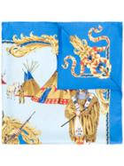 Versace Printed Scarf - Blue