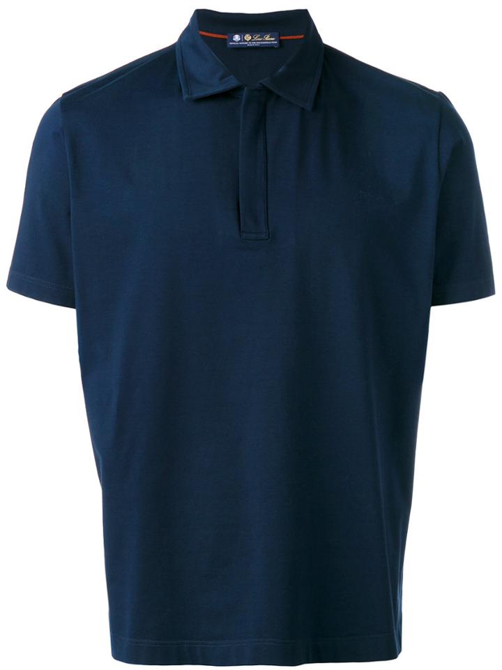 Loro Piana Zipped Polo Shirt - Blue