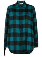 Nº21 Fringed Check Shirt - Blue