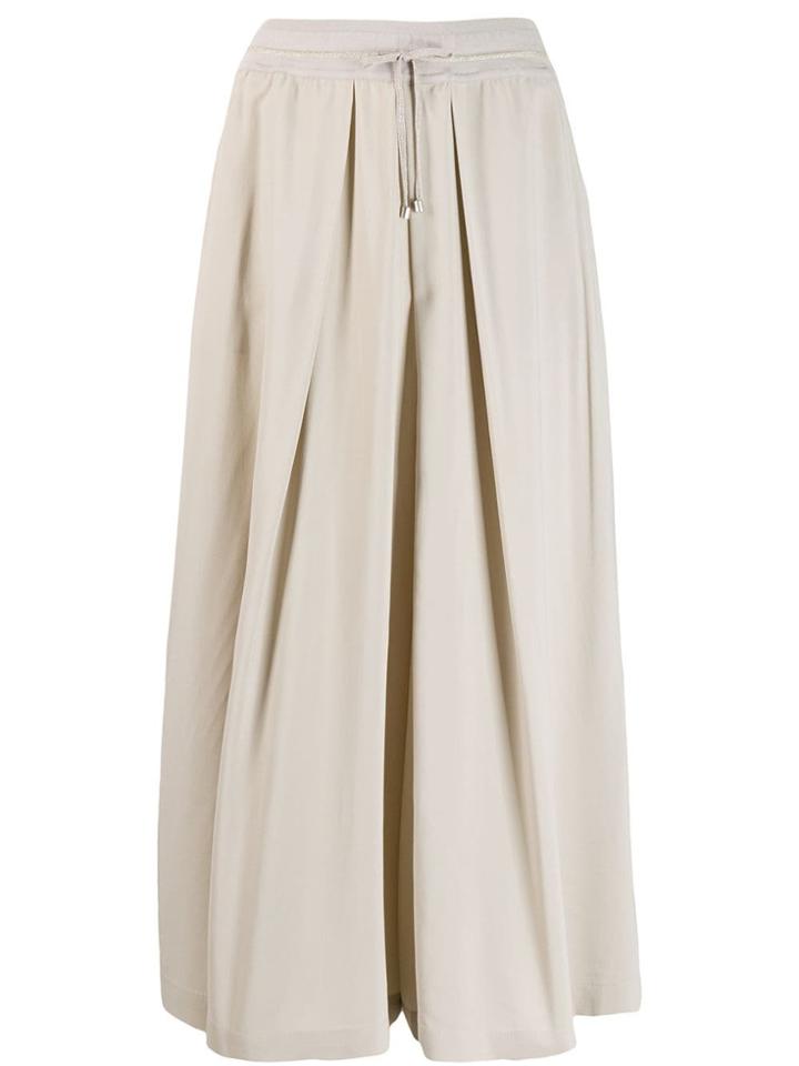 Lorena Antoniazzi Cropped Wide-leg Trousers - Neutrals