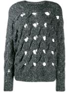 Isabel Marant Étoile Distressed Oversized Knitted Sweater - Grey