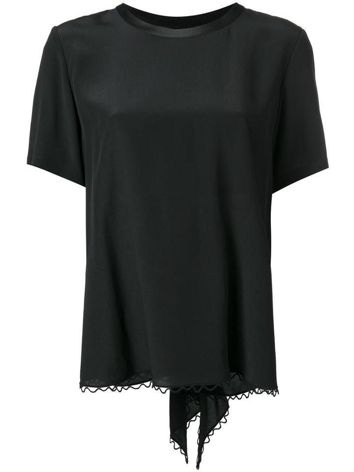 Alexander Wang Gathered Back T-shirt, Women's, Size: 4, Black, Silk