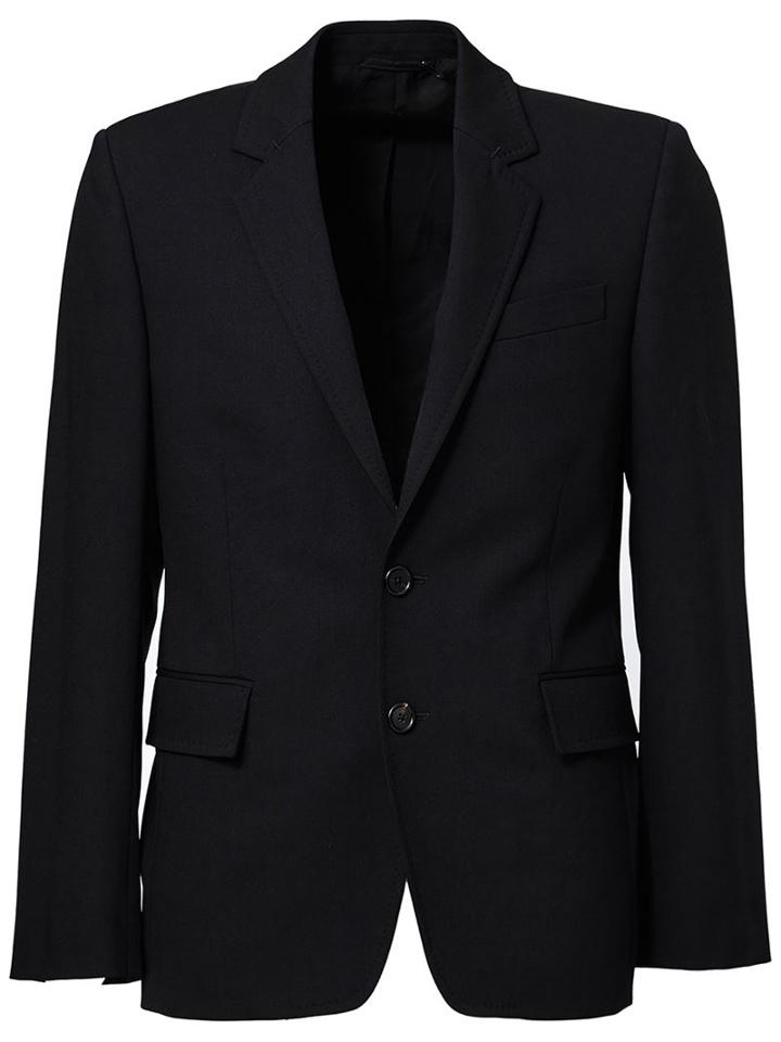 Ann Demeulemeester Two Button Blazer, Men's, Size: Large, Black, Cotton/nylon/rayon/wool