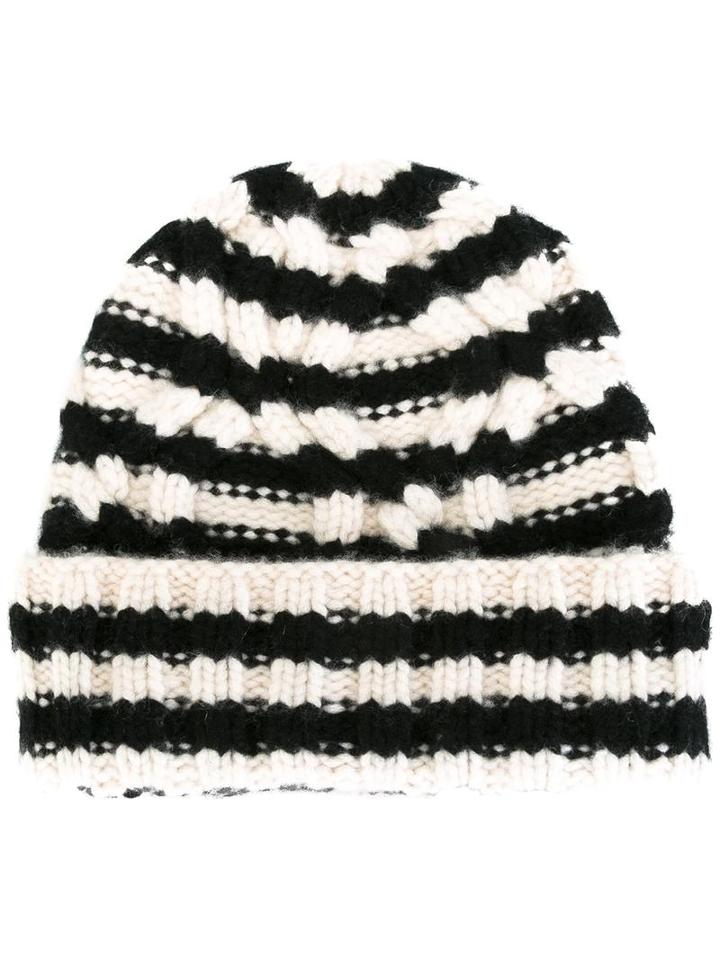 Warm-me 'duma Stripe' Beanie, Women's, Black, Cashmere