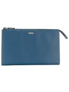 Salvatore Ferragamo Zip Clutch - Blue