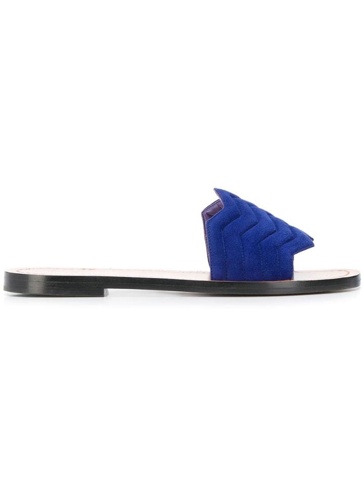 Nicholas Kirkwood Chevron Slides - Blue