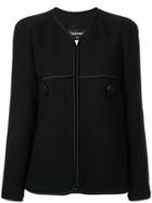 Chanel Pre-owned Collarless Boxy Jacket - Black