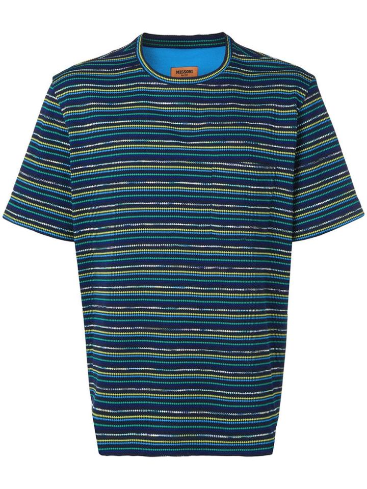 Missoni Striped Jacquard T-shirt - Blue