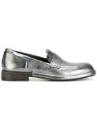 Del Carlo Contrast Heel Loafers - Metallic