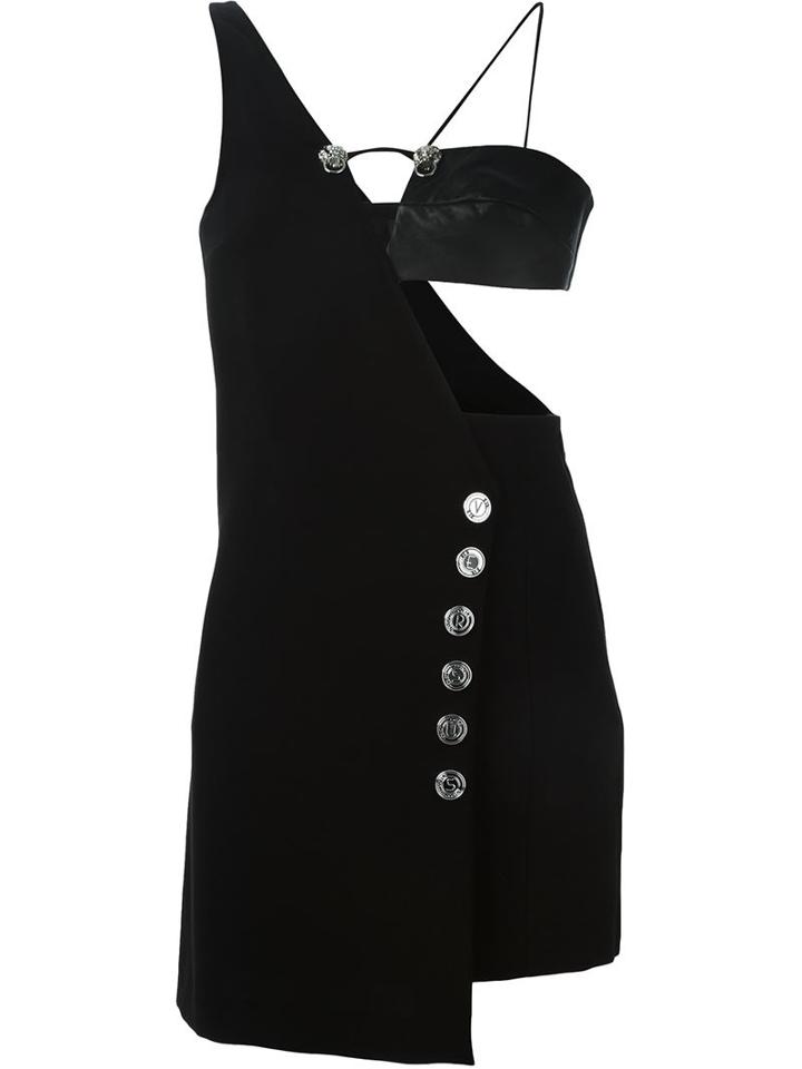 Versus Leather Panel Minidress
